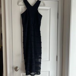 Sam Edelman Size 10 Navy Keyhole Dress